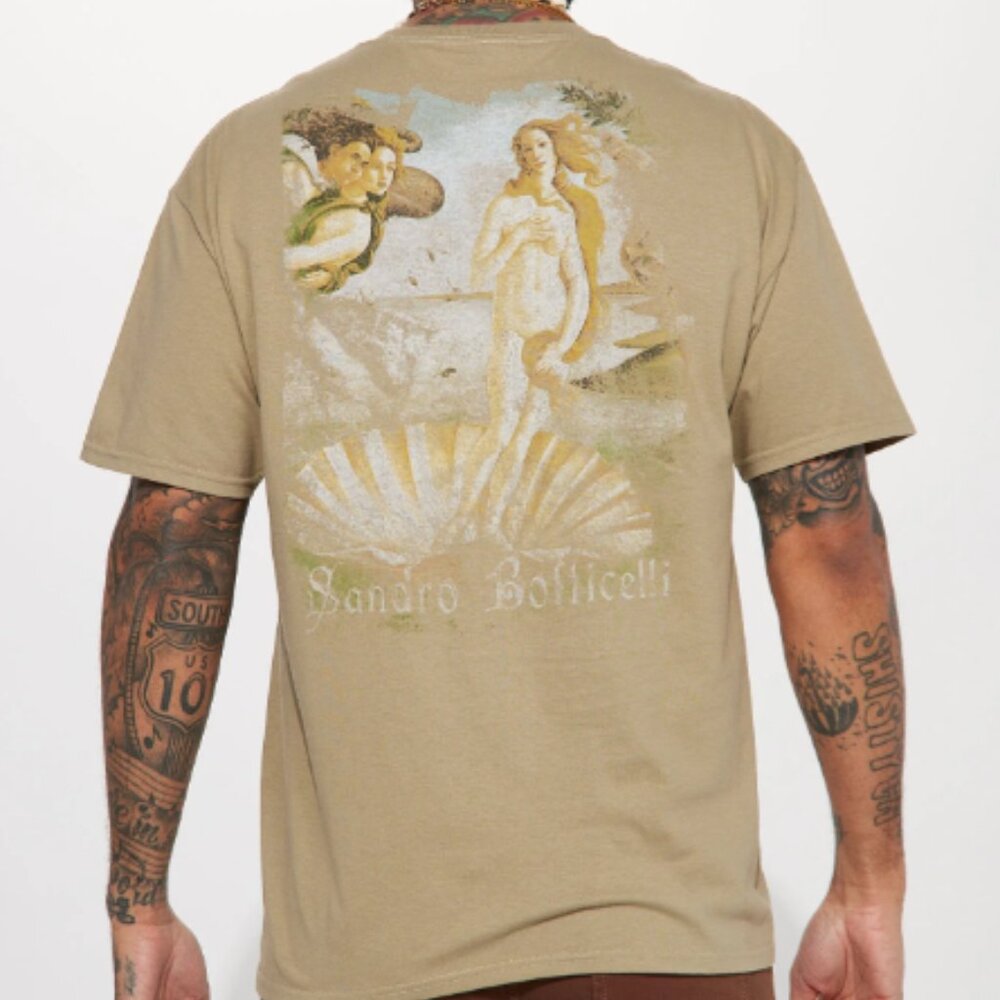 For the Gods Men's Short Sleeve Graphic Tee - Khaki
